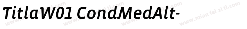 TitlaW01 CondMedAlt字体转换